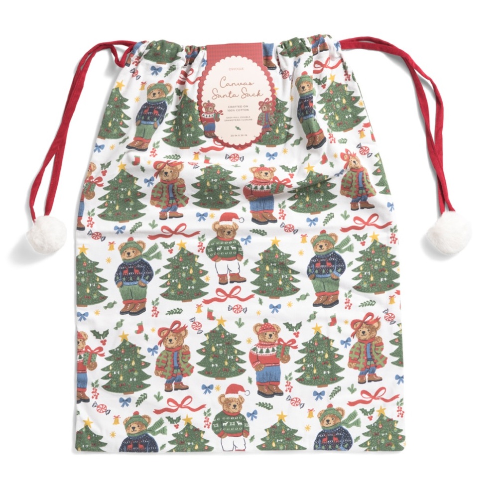 Ralph Lauren Polo Bear inspired Canvas Gift Sack 20x30in